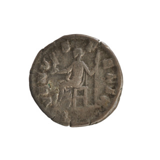 Denarius, 180–183 CE. Obverse: Bust of Empress Crispina (draped, hair in a bun) right; pearl
