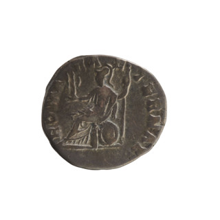 Denarius of Clodius Albinus (ca. 150–197; Roman emperor 193–197). Obverse: head of Albinus right,