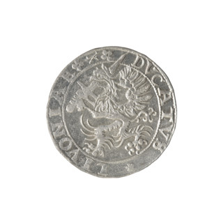 Livonian half-mark (half-fine) of Sigismund II Augustus (king of Poland; 1544–1572), (interregnum).
