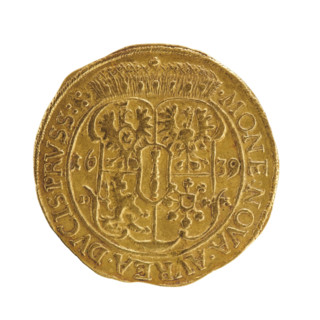 Ducat, David Koch. Male portrait of George William Hohenzollern (Elector of Brandenburg; Duke of