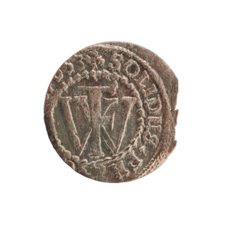 szelag; obverse: Prussian eagle with monogram composed of the letters IC on its chest; rim between