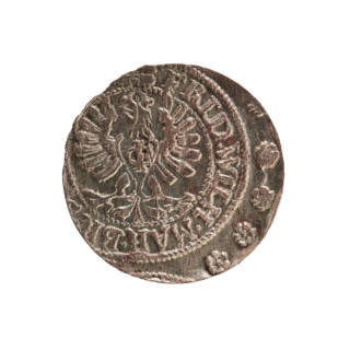 szelag; Section of Coins of Lands Associated with Poland; eagles; cross (iconographic); Frederick