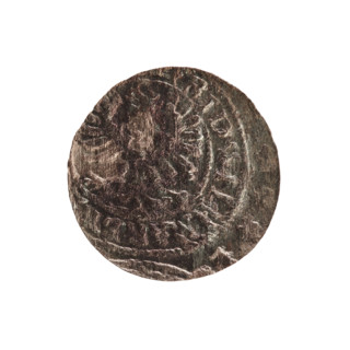 szelag; section of coins of lands associated with Poland; obverse: Prussian eagle with a monogram