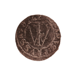 szelag, a forgery from the period; counterfeit coin (from the period); subject: eagles; cross