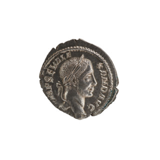 Denarius; Alexander Severus (Roman emperor, 222–235) — iconography. Obverse: Head of Alexander