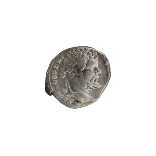 Denarius of Septimius Severus (146–211; Roman emperor 193–211). Obverse: head of Septimius Severus