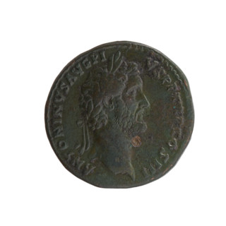 Sestertius, Antoninus Pius (86–161; Roman emperor 138–161), issuer: Antoninus Pius. Obverse: Head