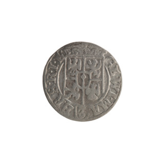 One-and-a-half coin by Ernest Pfahler, 1625. Obverse: under a ducal mitre a five-field coat of arms