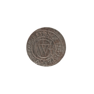 Szelag by Ernest Pfahler, Wislica hoard (numismatic), obverse: Prussian eagle with crowned letter S