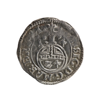 one and a half, Henryk Laffert (1612-1615), cross (iconographic), orb of rule (iconographic), coats