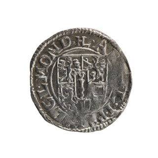 one and a half, Henryk Laffert (1612–1615). Obverse: royal orb with a cross whose arms terminate in