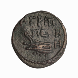 Bronze coin, Phanagoria (as Agrippias); obverse: head of a woman in a diadem and veil (possibly