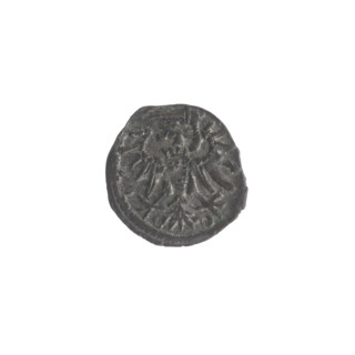 Gdansk denarius, Sigismund II Augustus (King of Poland; 1544–1572). Obverse: in the rim the Eagle