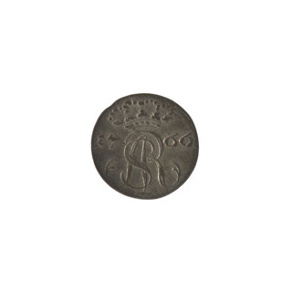 Gdansk szelag, Stanislaw August Poniatowski (king of Poland; 1764–1795). Obverse: under the crown,