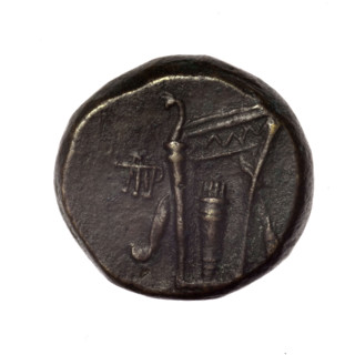 Bronze coin from Pantikapaion, end of 2nd–ca. half of 1st century BC (time of Mithridates VI