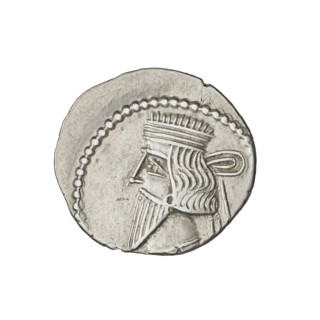 drachma, Vologases I (51–79). Obv.: bust of Vologases I left, wearing a diadem, with a long beard