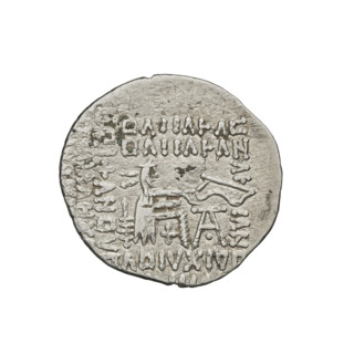 drachma, Vologases I (51–79). Obv.: bust of Vologases I left, wearing a diadem, with a long beard