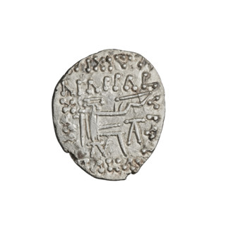 drachma, Vologases V (191-208); Obv.: head of Vologases V in tiara, king facing left; Rev.: Arsakes