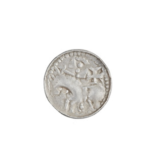 Denarius (princely type) of Boleslaw II the Bold (King of Poland; 1058–1079). Princely type