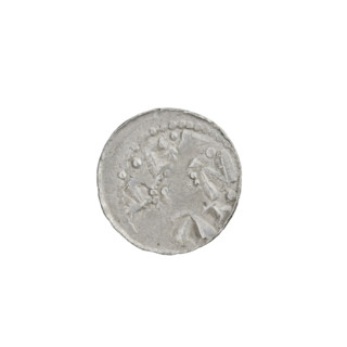 Denarius (princely type), Boleslaw II the Bold (King of Poland; reign 1058–1079). Obverse: head