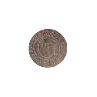 szelag; Obv.: Prussian eagle, on his chest the crowned letter S; on the rim between the borders an