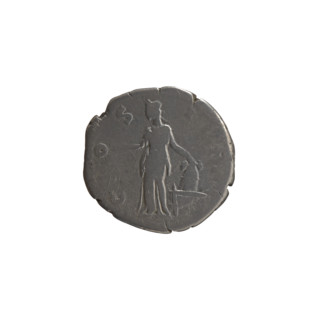 Denarius of Antoninus Pius (86–161; Roman emperor 138–161), obverse: head of the emperor in a