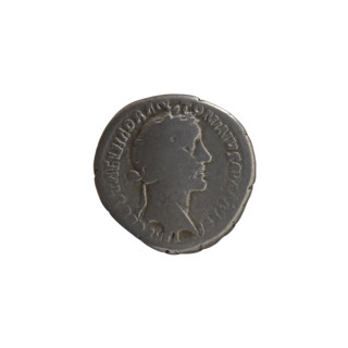 Denarius of Antoninus Pius (86–161; Roman emperor 138–161). Obverse: Head of Antoninus Pius in a