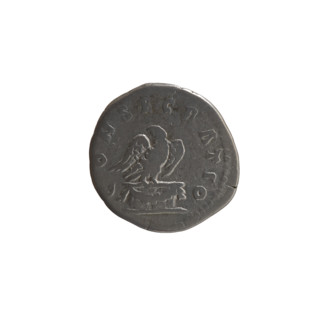 Denarius, after 161. Obverse: Head of Antoninus Pius without a covering to the right, inscription