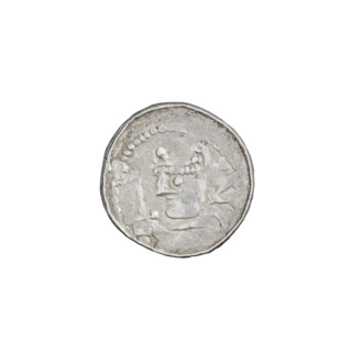 Denarius (royal type) of Boleslaw II the Bold (King of Poland, 1058–1079). Royal type featuring