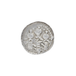 denarius (royal type), Boleslaw II the Bold (King of Poland; 1058–1079), royal type; Obv.: Crowned