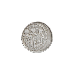 Denarius (royal type), Boleslaw II the Bold (king of Poland; reign 1058–1079), royal type; obverse: