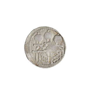 Denarius (royal type), Boleslaw II the Bold (king of Poland; reign 1058–1079). Obverse: Crowned