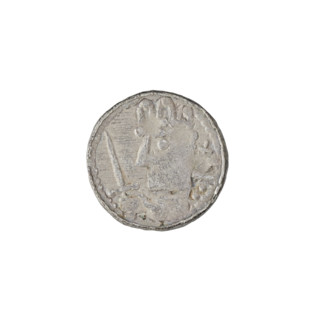 Denarius (royal type), Boleslaw II the Bold (king of Poland; r. 1058–1079); Obverse: crowned bust