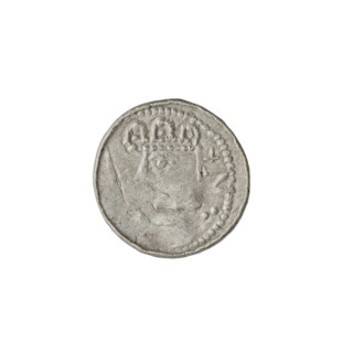 Denarius (royal type), Boleslaw II the Bold (king of Poland; 1058–1079); Obverse: Crowned bust of