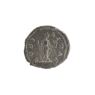Denarius, Geta (189–212; Caesar 209–212). Obverse: Bust of Geta in drapery facing right; legend