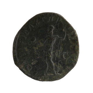 sestertius, standing emperor, Alexander Severus (Roman emperor; 222–235) – iconography, globes. Obv