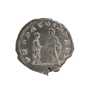 Denarius, Plautilla (ca. 185–212; Roman empress 202–205). Obverse: bust of Plautilla in drapery at