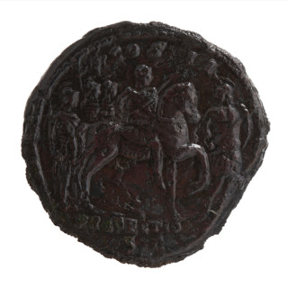 Sestertius of Marcus Aurelius (121–180; Roman emperor 161–180). Obverse: head of the emperor with a