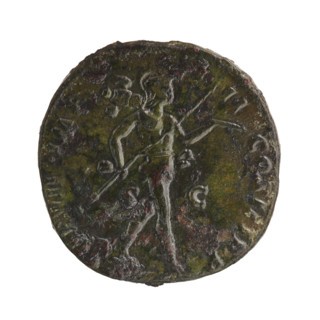 Sestertius, Commodus (161–192; Roman emperor 177–192). Obverse: Head of Commodus in a laurel wreath