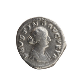 Denarius of Faustina the Younger (ca. 130–176), Roman empress 161–176; issuer Marcus Aurelius