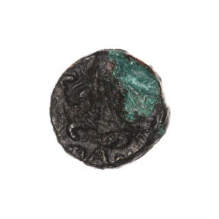 Triobol (subaerate?), Pantikapaion; obverse: head of a beardless Satyr in a willow wreath 3/4 to