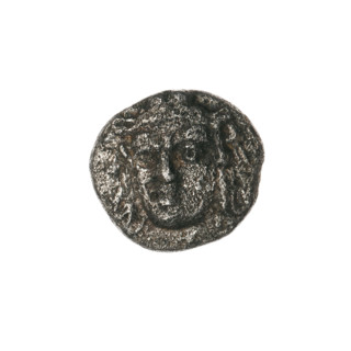triobol, Pantikapaion, lion head (iconographic), Satyr's head (iconographic), Black Sea, Satyr