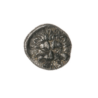 triobol, Pantikapaion, lion head (iconographic), Satyr's head (iconographic), Black Sea, Satyr