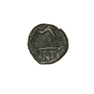 bronze coin, Pantikapaion, bow and arrow (iconographic), Satyr's head (iconographic), Black Sea,