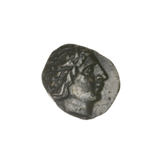drachma, Pantikapaion, ears of corn, protoma of a griffin (iconographic), head of Apollo