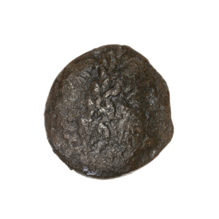 Drachma, Pantikapaion; obverse: head of Apollo to the right; reverse: bow in a gorythos to the