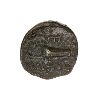 drachma, Pantikapaion; obverse: head of Apollo to the right; reverse: bow in a gorythos to the