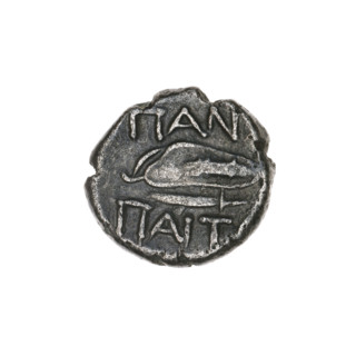 drachma, Pantikapaion, bow in a quiver (iconographic), head of Apollo (iconographic), Black Sea,