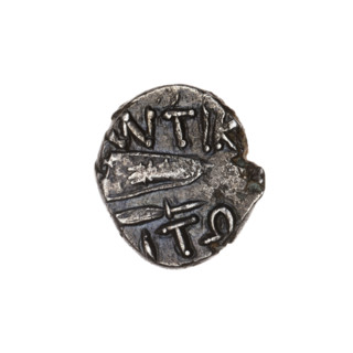drachma, Pantikapaion; aw: head of Apollo to the right; rw: bow in a gorytos to the left, below it