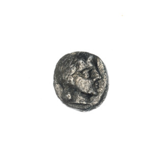 trihemiobol, Pantikapaion, head of Apollo, lighthouses, Black Sea, Apollo (mythology), obv: head of